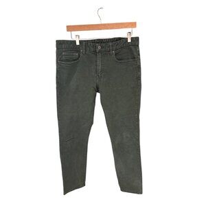 Bonobos Mens Green Jeans 34/34 Cotton Blend Slim Fit